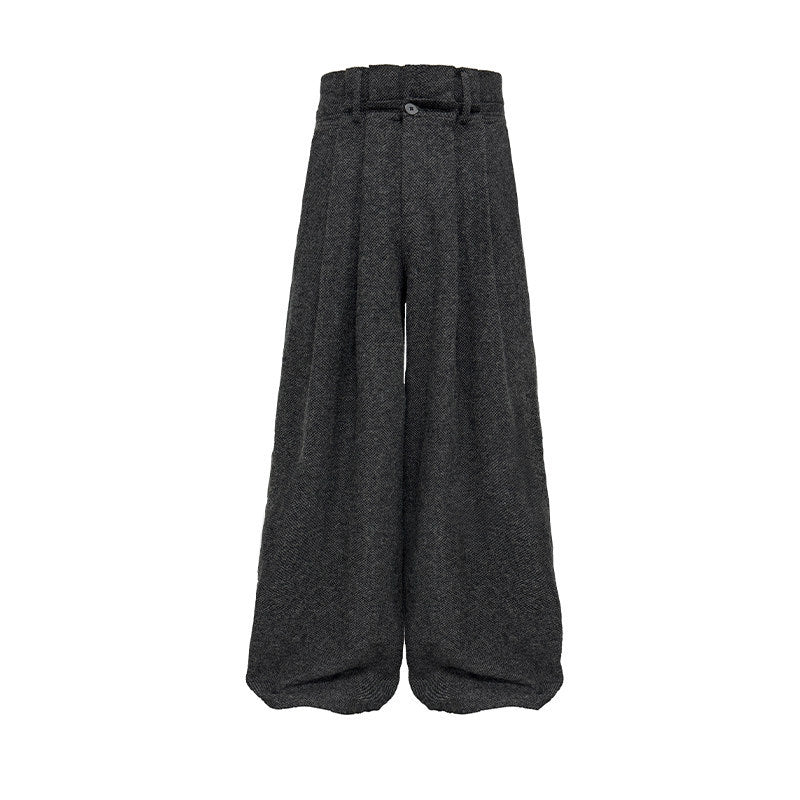Damen Weitgeschnittene Wollhose Echoarchiv