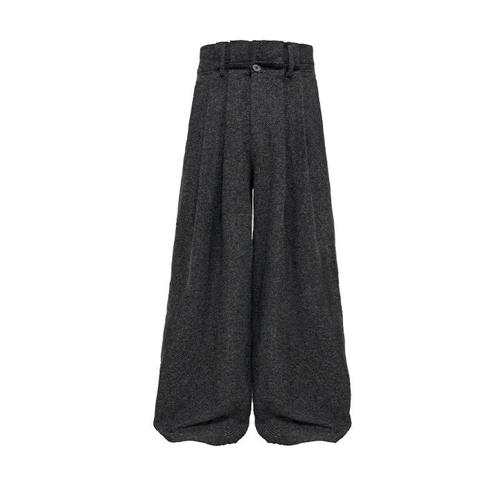 Damen Weitgeschnittene Wollhose Echoarchiv