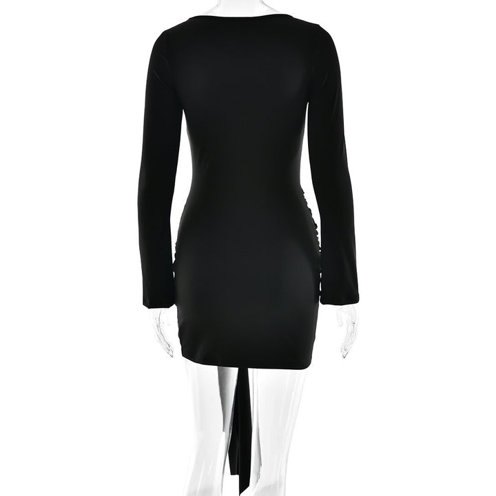 Damen Minikleid mit asymmetrischem Design und raffiniertem Taillengürtel Echo Archiv