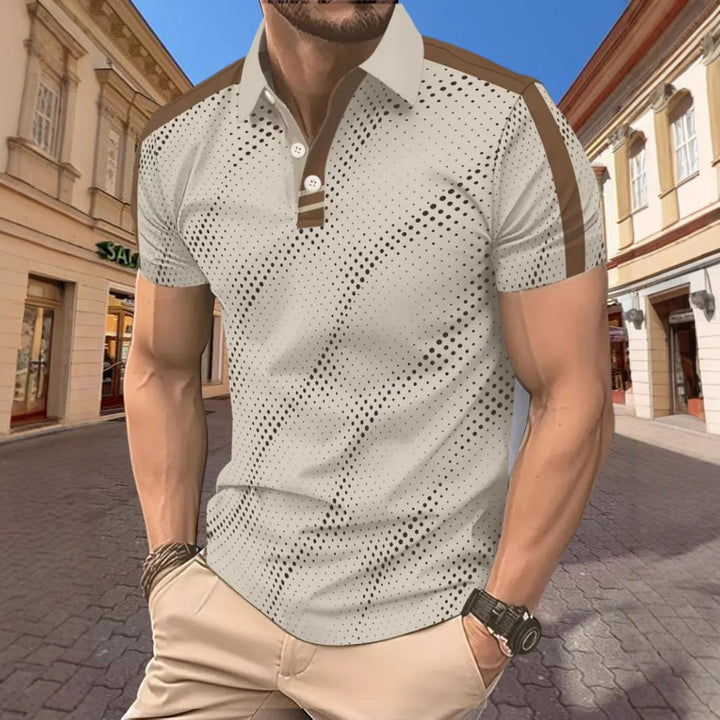Herren Modern Graphic Performance Polo-Shirt Echoarchiv