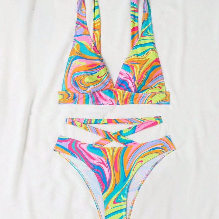 Damen Hochgeschnittener Triangel-Bikini Echo Archiv