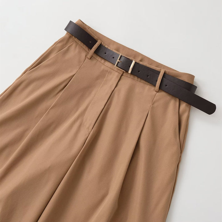 Damen weite Hochbundhose mit abnehmbarem Gürtel Echo Archiv