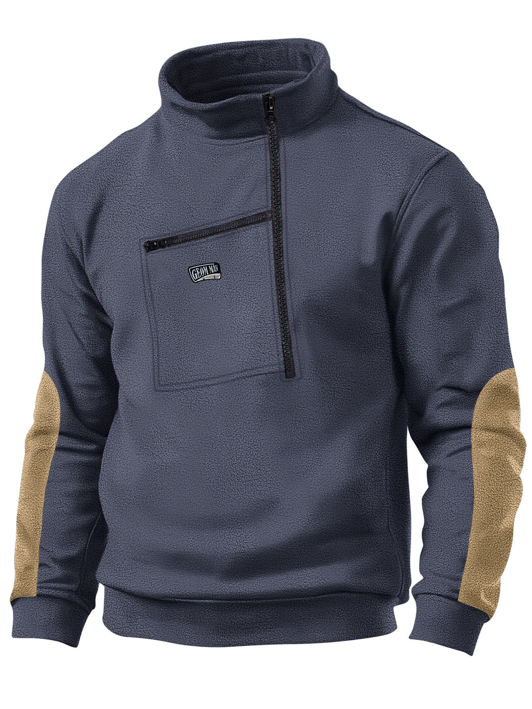 Herren kuscheliger Fleece-Pullover mit praktischem Reißverschluss Echoarchiv