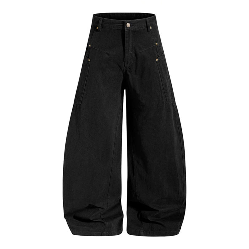 Damen weite High Waist Canvas-Culotte mit Cargo-Taschen und ballonförmiger Silhouette Echoarchiv