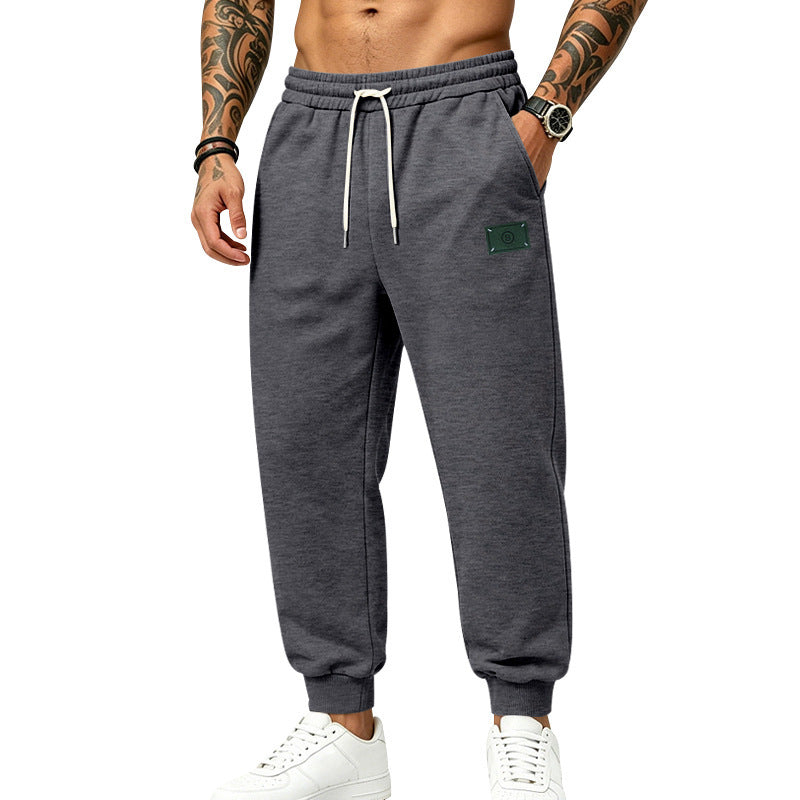 Herren lässig geschnittene Sweat-Jogginghose mit elastischem Bund, Kordelzug und Bündchen Echoarchiv