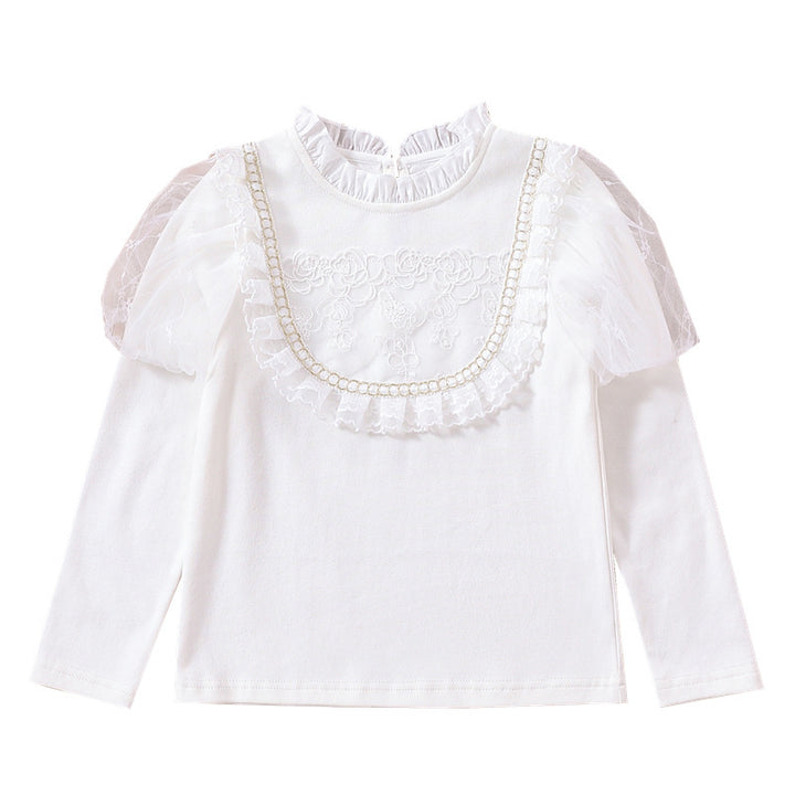 Mädchen T-Shirt mit eleganten Tüllärmeln und Rüschendetails Echo Archiv
