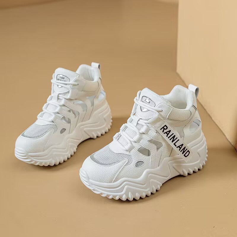 Damen Sportliche Hochschaft Sneaker mit strapazierfähiger Sohle Echo Archiv