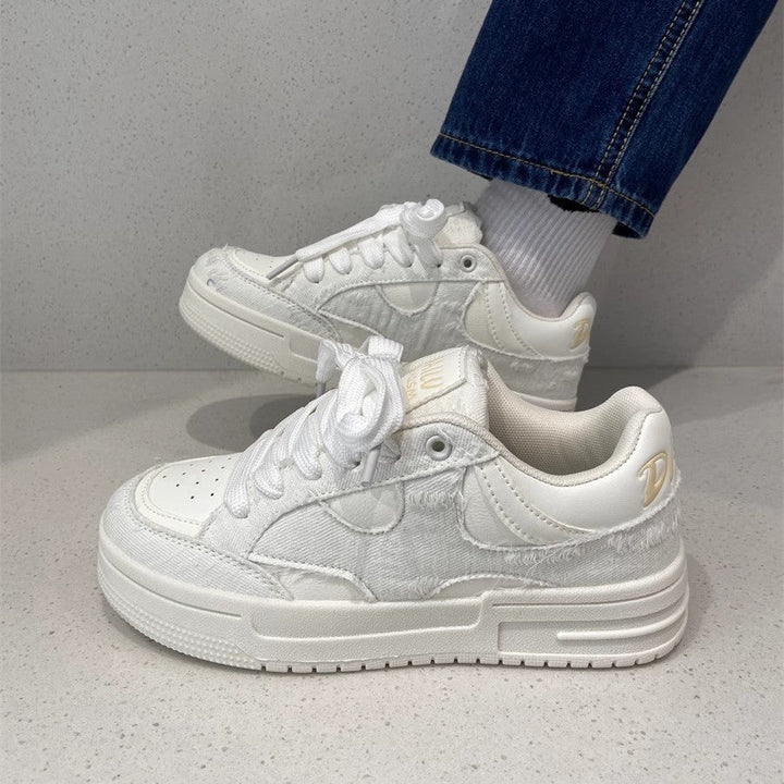 Damen Schnürsneakers mit trendigem, texturiertem Obermaterial von Echo Archiv