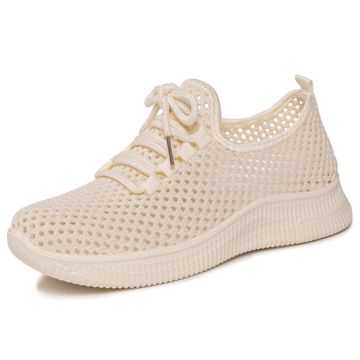 Damen nan atmungsaktiver Mesh-Slip-On Sneaker mit elastischer Schnürung und flexibler Profilsohle Echo Archiv