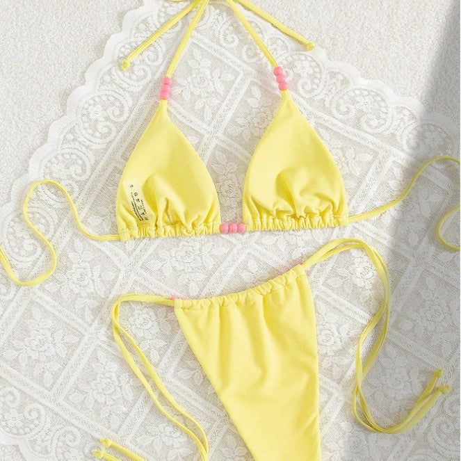 Damen Triangel-Bikini mit bunten Schmuckakzenten Echo Archiv