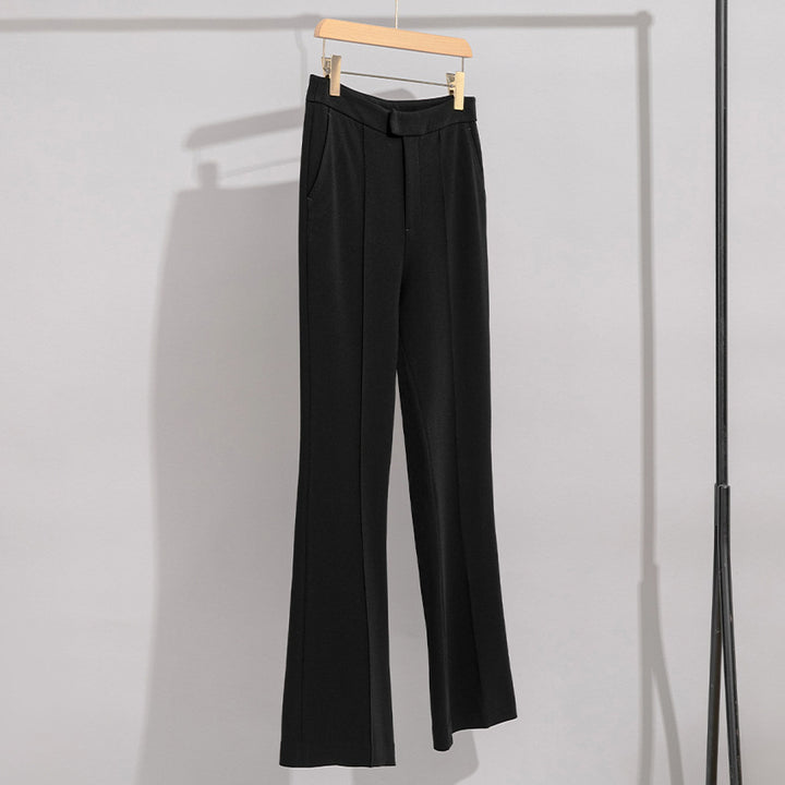 Damen High-Waist-Hose mit weitem Schlag und Bügelfalte Echoarchiv