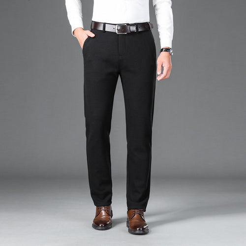 Herren Elegante Stretch-Wolloptik-Hose mit geradem Schnitt und elastischem Bund Echo Archiv