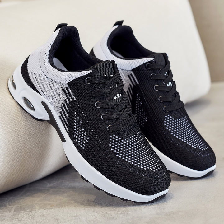 Damen nan atmungsaktive Strick-Sneaker mit Luftpolstersohle und gepolstertem Knöchelabschluss Echo Archiv
