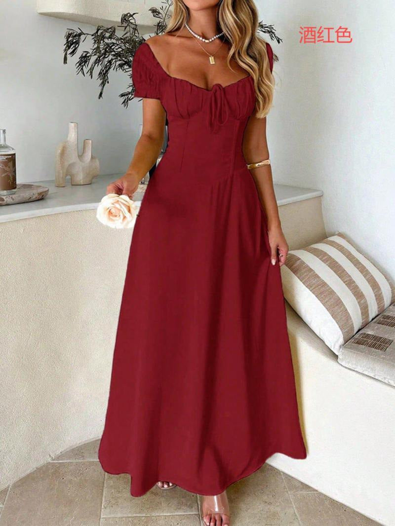 Damen Maxi-Kleid mit charmanten Rüschendetails und schmeichelndem Schnitt Echo Archiv