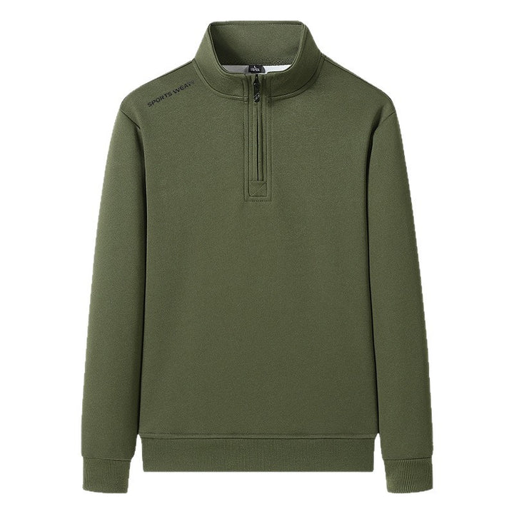 Herren Sportlicher Stehkragen Pullover Echo Archiv