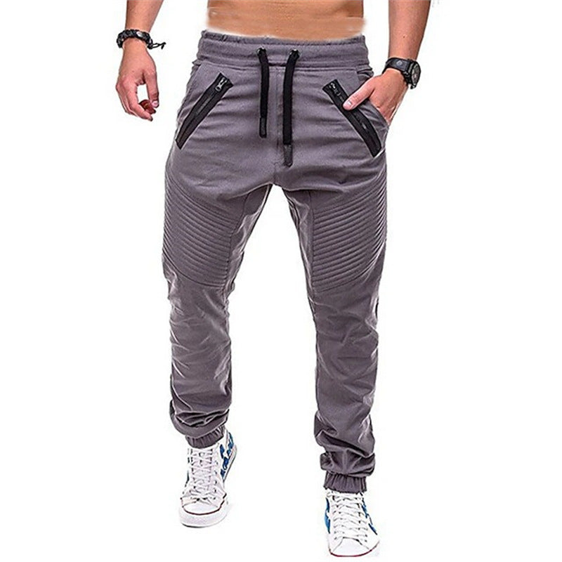 Herren modische Jogginghose mit Reißverschluss und elastischem Bund Echoarchiv