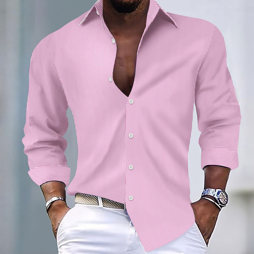 Herren elegantes gestreiftes Hemd im modernen Schnitt Echoarchiv