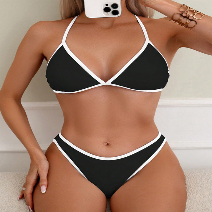 Damen Triangel-Bikini mit modernem Design und kontrastierenden Details Echo Archiv