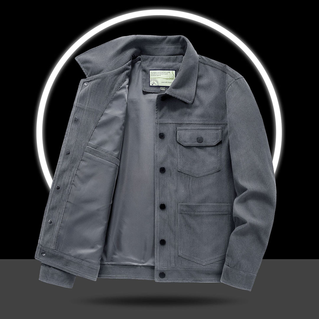 Herren Lässige Cordjacke mit Praktischen Taschen Echo Archiv