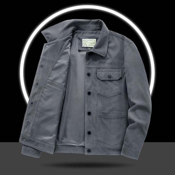 Herren Lässige Cordjacke mit Praktischen Taschen Echo Archiv
