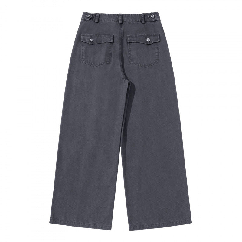 Damen Weite Bundfalten-Hose mit hoher Taille und weitem Bein Echo Archiv