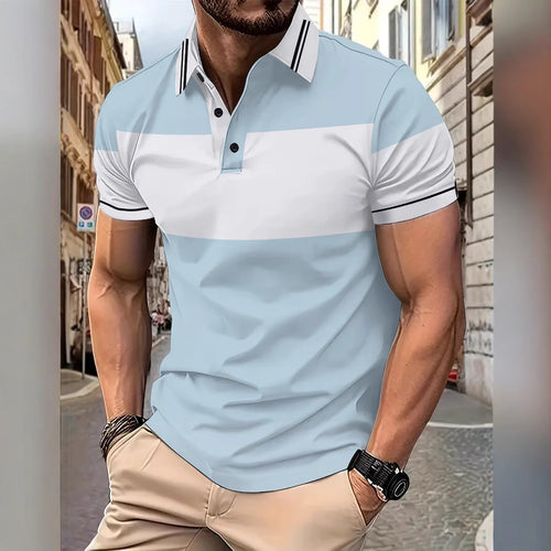 Herren Poloshirt mit modernen Streifen und hochwertiger Baumwollmischung Echoarchiv