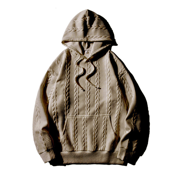 Herren Kapuzenpullover mit strukturiertem Muster Echoarchiv
