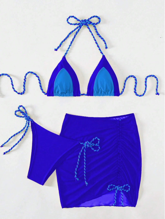 Damen Triangel-Bikini-Set mit Raffungen und Bindebändern Echo Archiv
