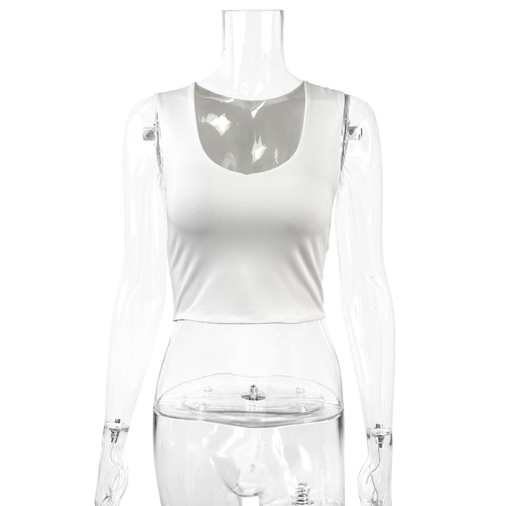 Damen figurbetontes Crop-Top mit tiefem V-Ausschnitt Echo Archiv