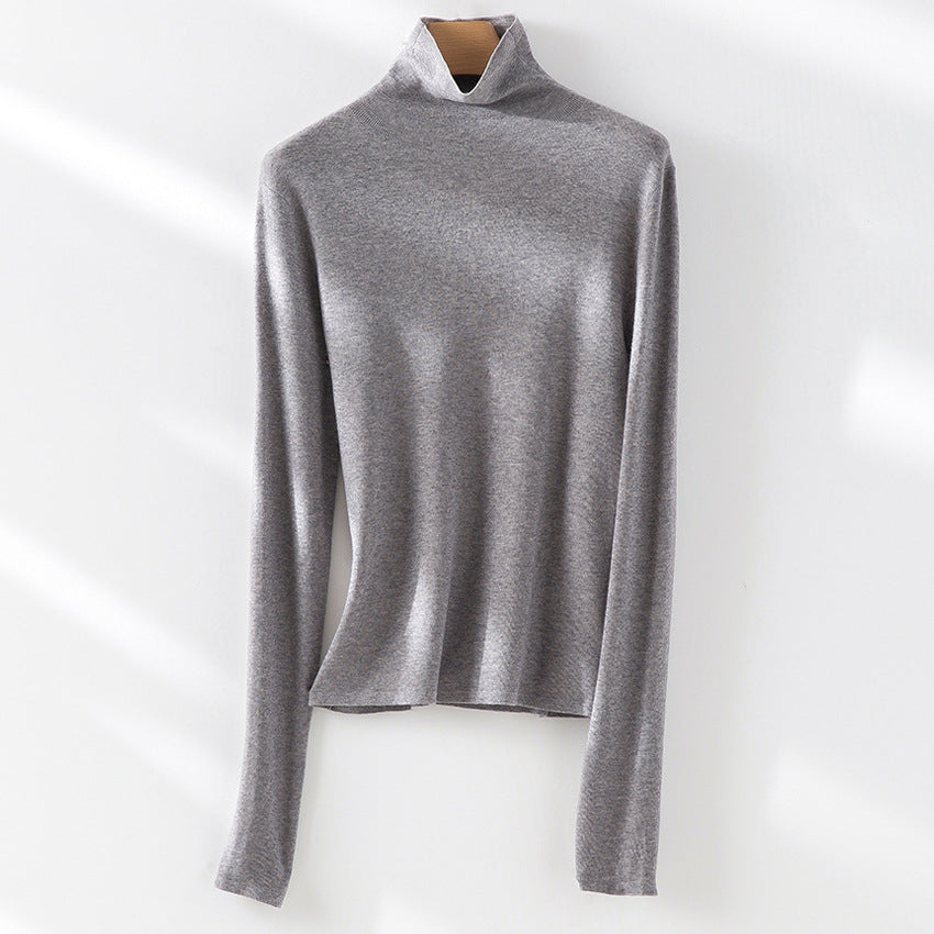 Damen Slim-Fit Feinstrick-Rollkragenpullover mit Stretch Echoarchiv