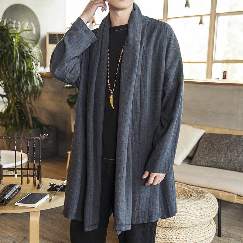 Herren lässige Kimono-Jacke mit elegantem Schnitt und weichem Gewebe Echoarchiv