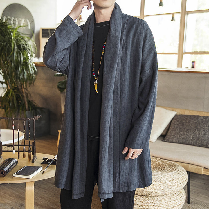 Herren lässige Kimono-Jacke mit elegantem Schnitt und weichem Gewebe Echoarchiv