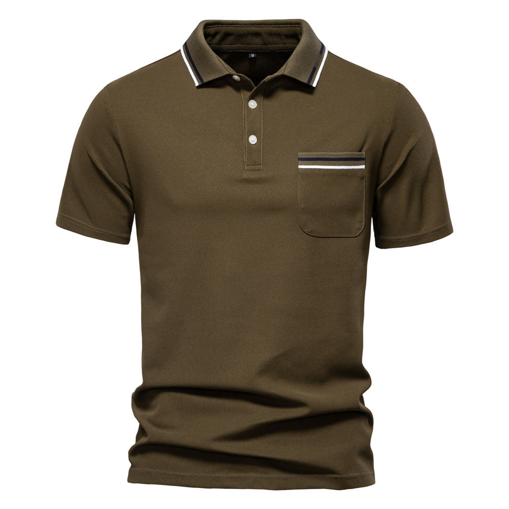 Herren Poloshirt mit modernem Streifenakzent und samtweichem Gewebe Echoarchiv