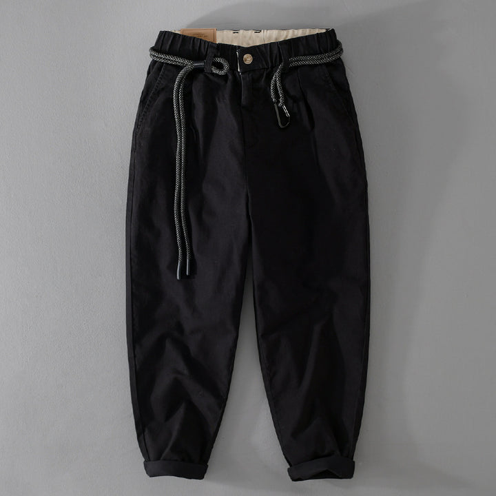 Herren Kordelbund-Tapered-Hose aus Baumwollmix mit elastischem Bund und konischem Bein Echoarchiv