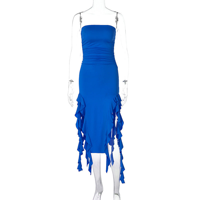 Damen Wickelkleid mit Rüschen und figurformendem Schnitt Echo Archiv