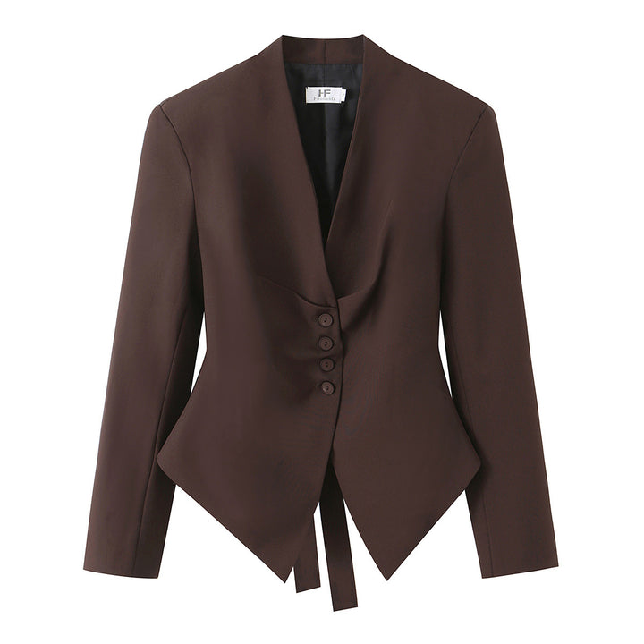 Damen nan taillierter Blazer mit asymmetrischem Saum und Wickeldetail Echo Archiv