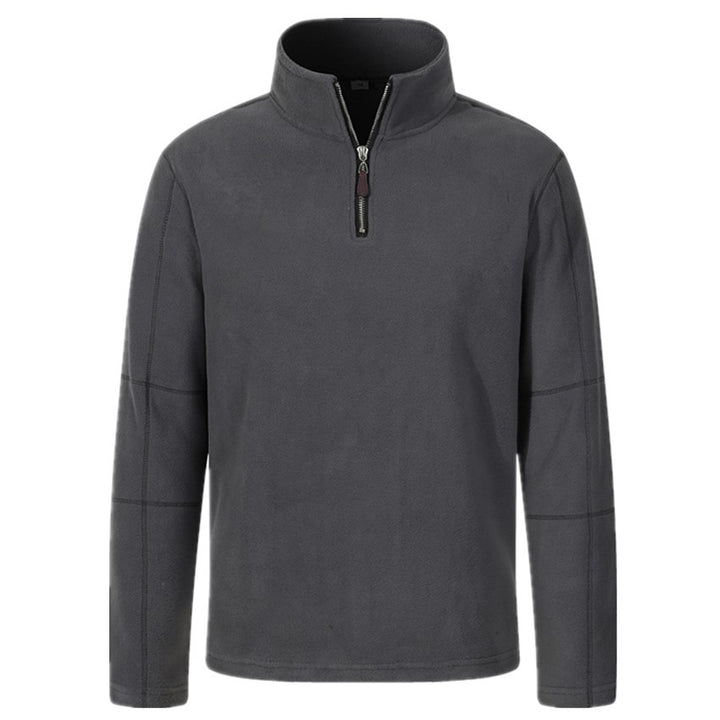 Herren Fleecepullover mit halben Reißverschluss und hohem Kragen Echoarchiv