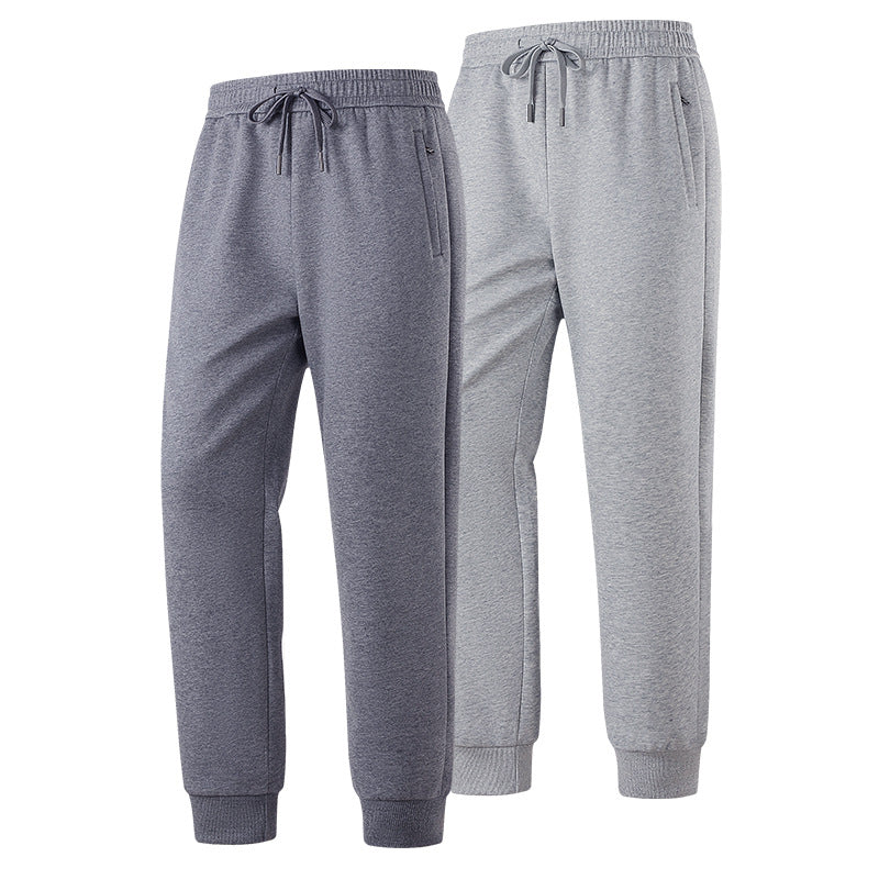 Herren Slim-Fit Freizeithose aus atmungsaktivem Funktionsfleece mit Kordelbund, Reißverschlusstaschen & Rippbündchen Echoarchiv