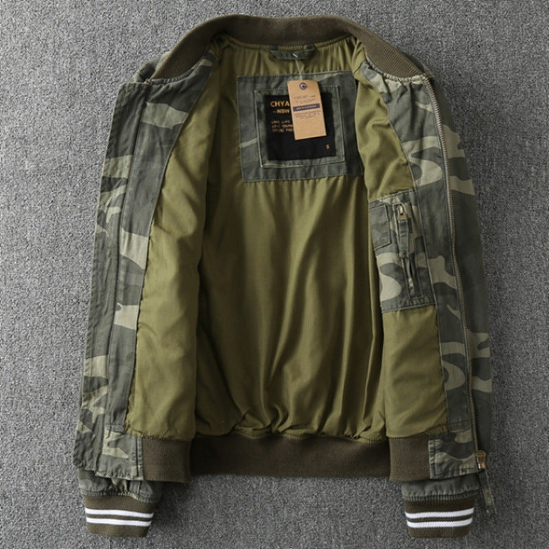 Herren Militärische Bomberjacke mit stylischem Camouflage-Muster Echoarchiv