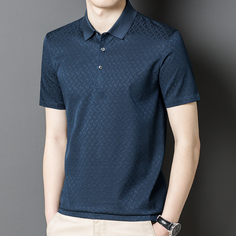 Herren Poloshirt mit strukturiertem Design und hochwertiger Baumwollmischung Echoarchiv