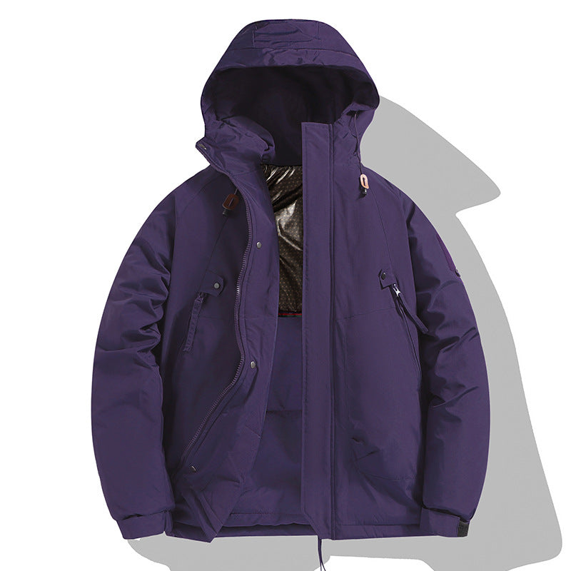 Herren Funktionsjacke mit verstellbarer Kapuze und isolierter Innenausstattung Echoarchiv