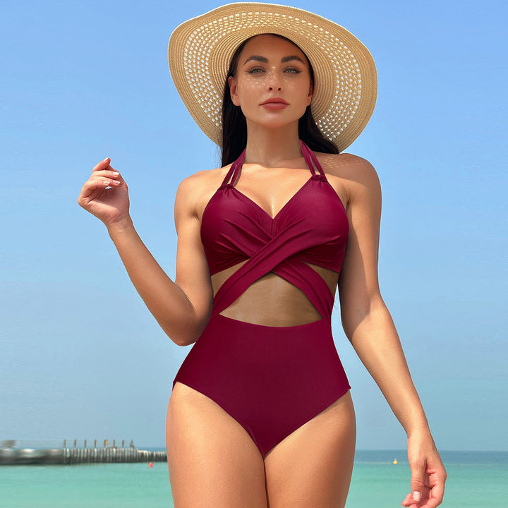 Damen Einteiliger Badeanzug mit stylishen Mesh-Elementen Echo Archiv