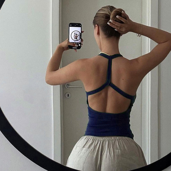 Damen Sportliches Tanktop mit rückenfreier Gestaltung Echo Archiv