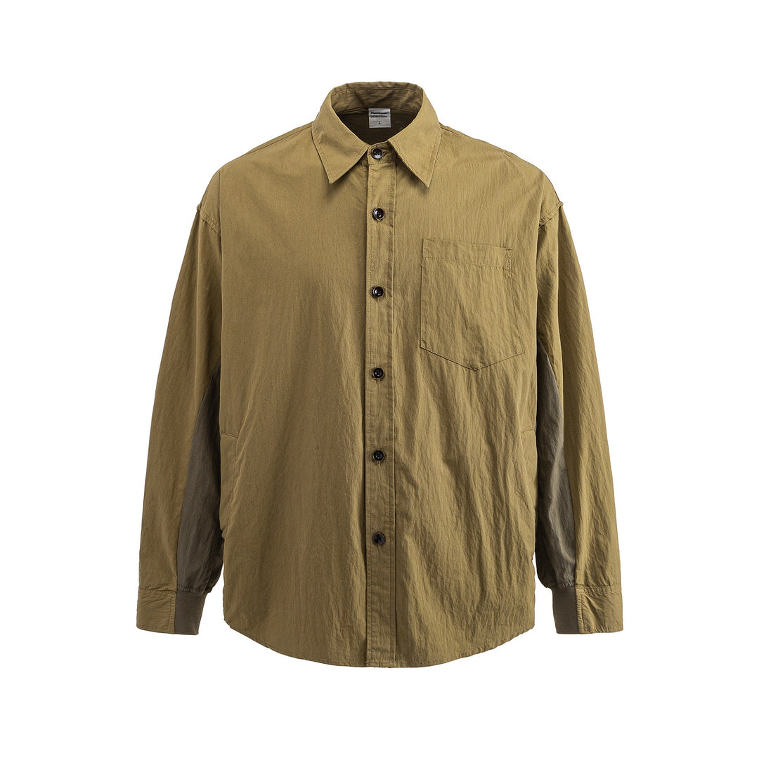 Herren Oversized Hemd mit Brusttasche und Rippbündchen Echoarchiv