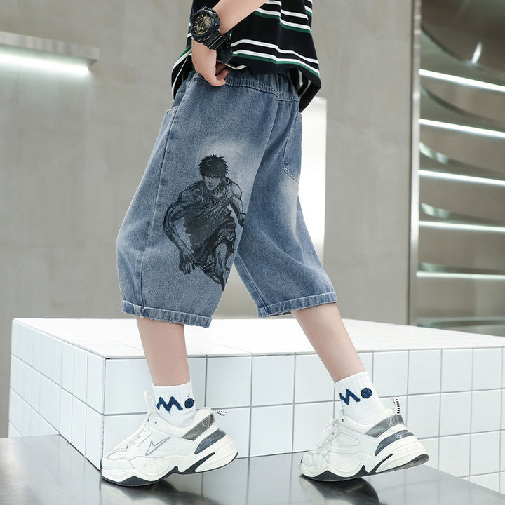 Unisex lässige Jeans-Shorts mit einzigartigem Charakter Echo Archiv