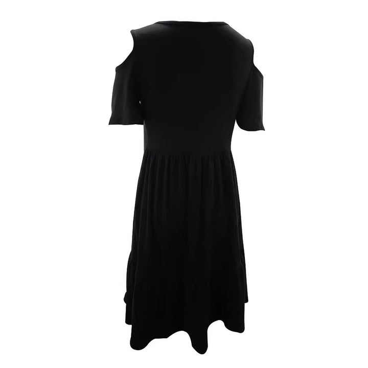 Damen lässiges Kleid mit kaltem Schulterdesign und voluminösem Rock Echo Archiv