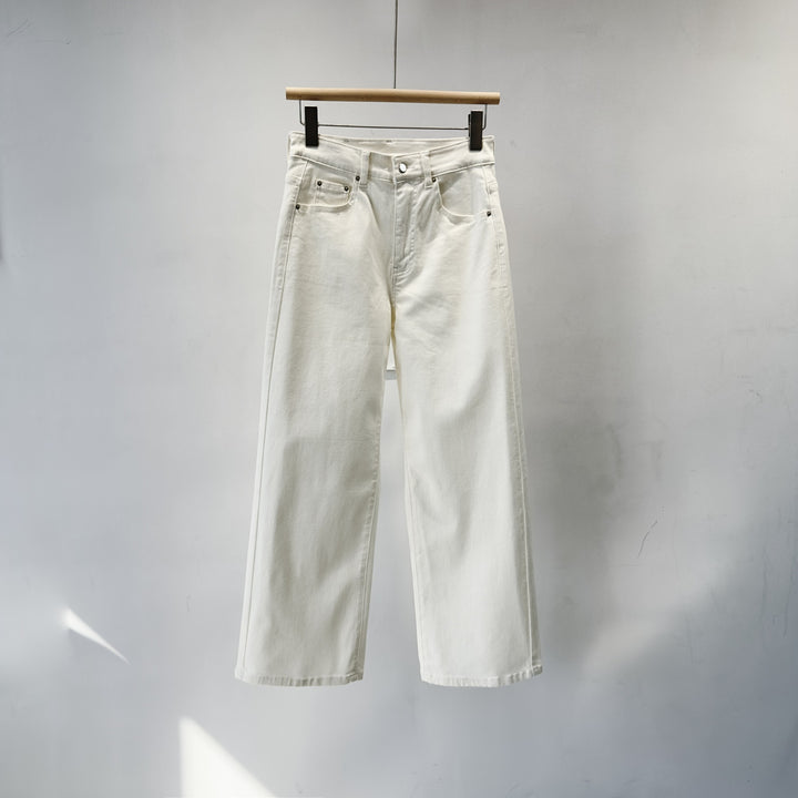 Damen Hochtaillierte Weite Denim-Hosen Echoarchiv 1787623024