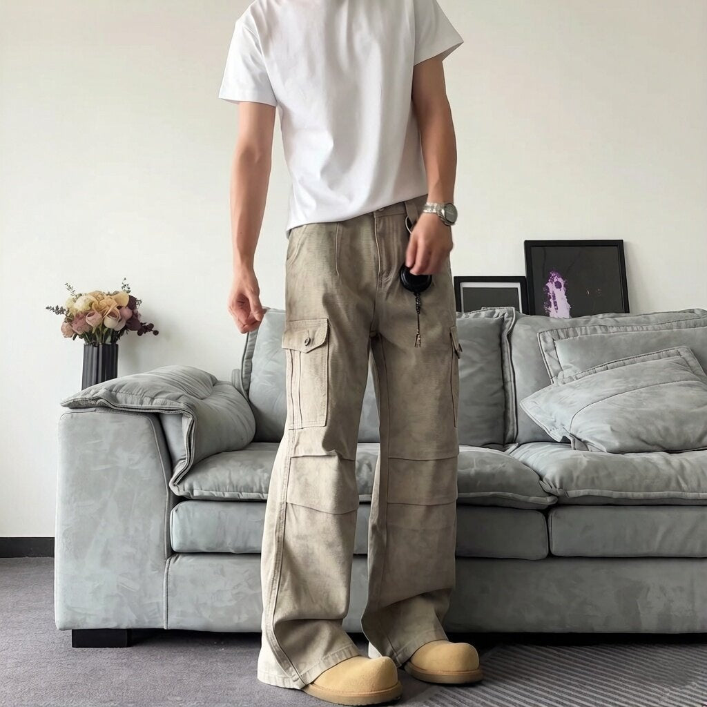 Herren Lässige Cargo-Hose mit praktischen Taschen Echoarchiv