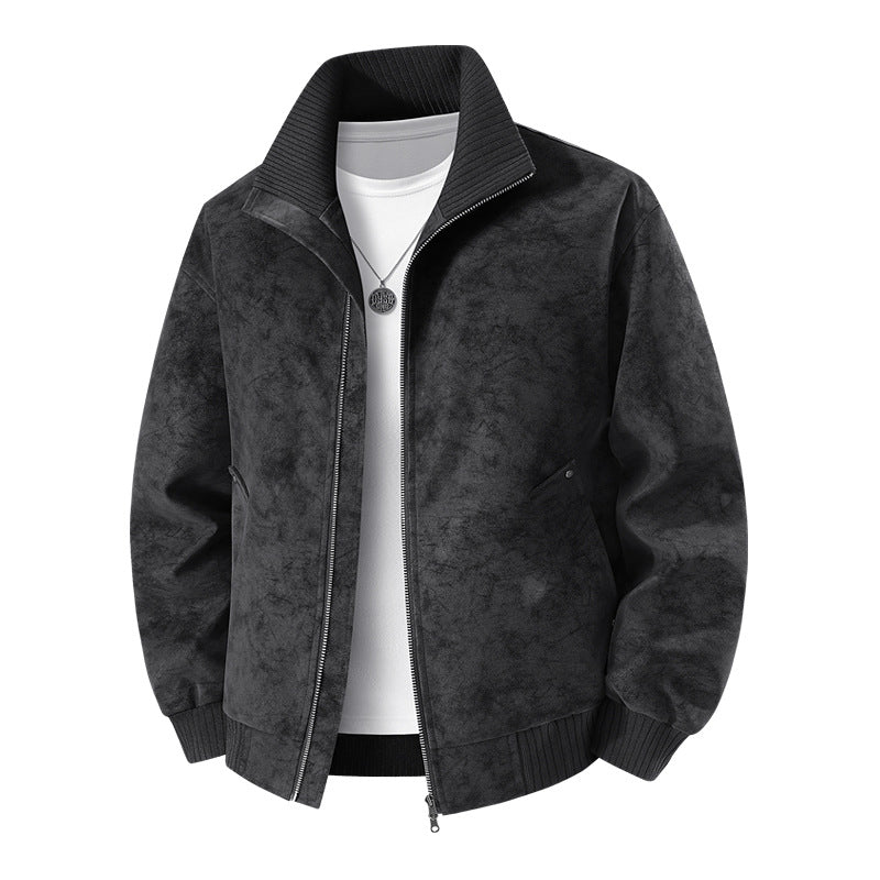 Herren Velours‑Imitat Bomberjacke mit Stehkragen, Thermofutter & Reißverschluss Echoarchiv