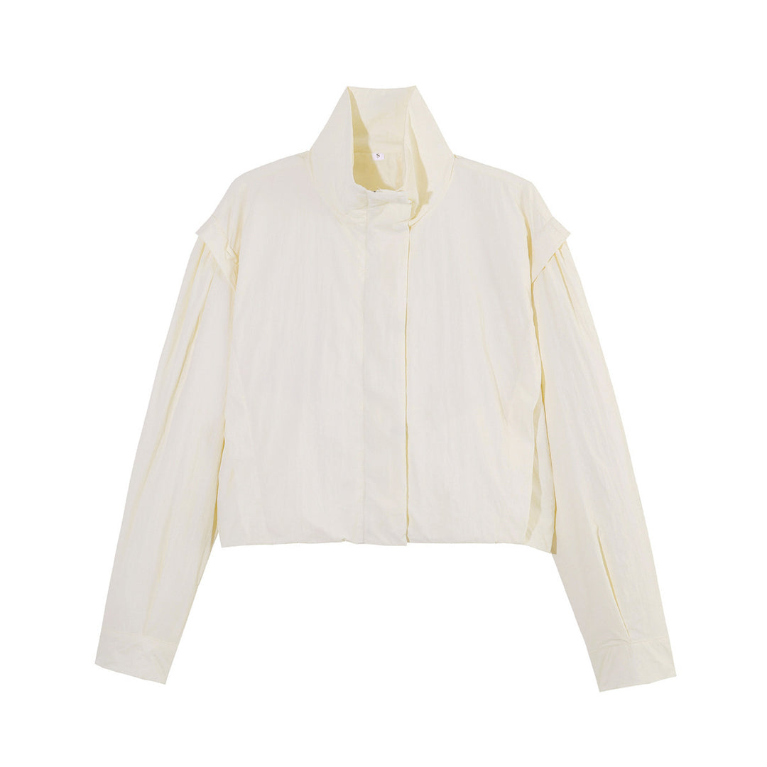 Damen Kurzjacke im Blousonstil mit Stehkragen und gerafften Raglanärmeln Echo Archiv